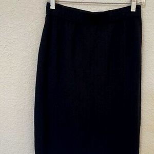 ST JOHN Basics Black Santana Knit Pencil Straight Dress Skirt 6